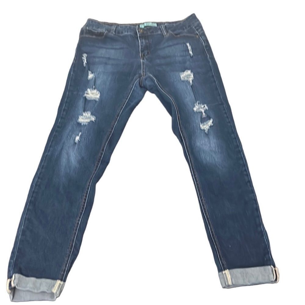 Butt I love You Distressed Wax Jeans